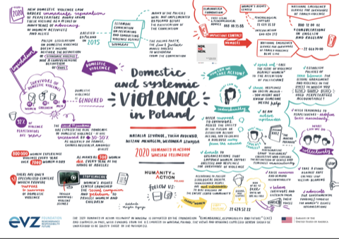 Plansza informacyjna Domestic and Systemic Violence in Poland