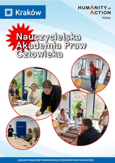 Okładka scenariuszy zajęć Nauczycielskiej Akademii Praw Człowieka